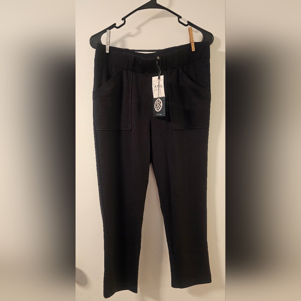 NWT Bobeau Black Knit Cropped Pants - Picture 4 of 6